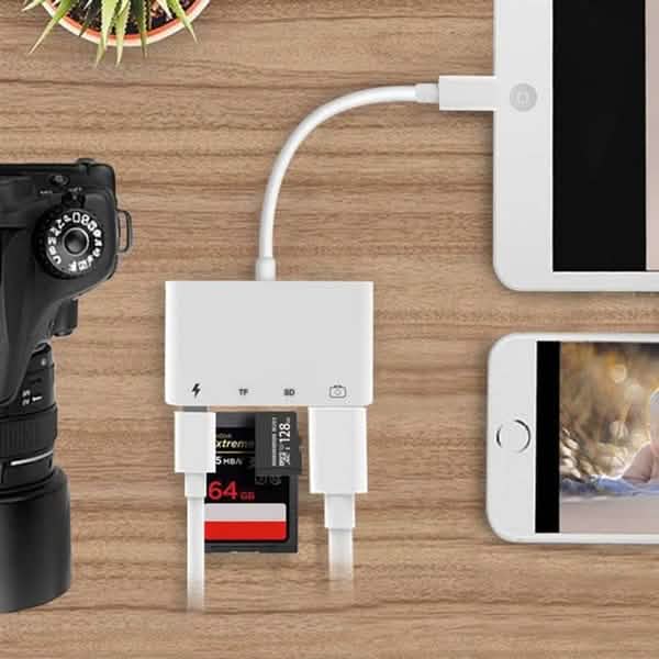 4-in-1 SD/TF Card Reader USB 2.0 Female OTG Adapter Cable