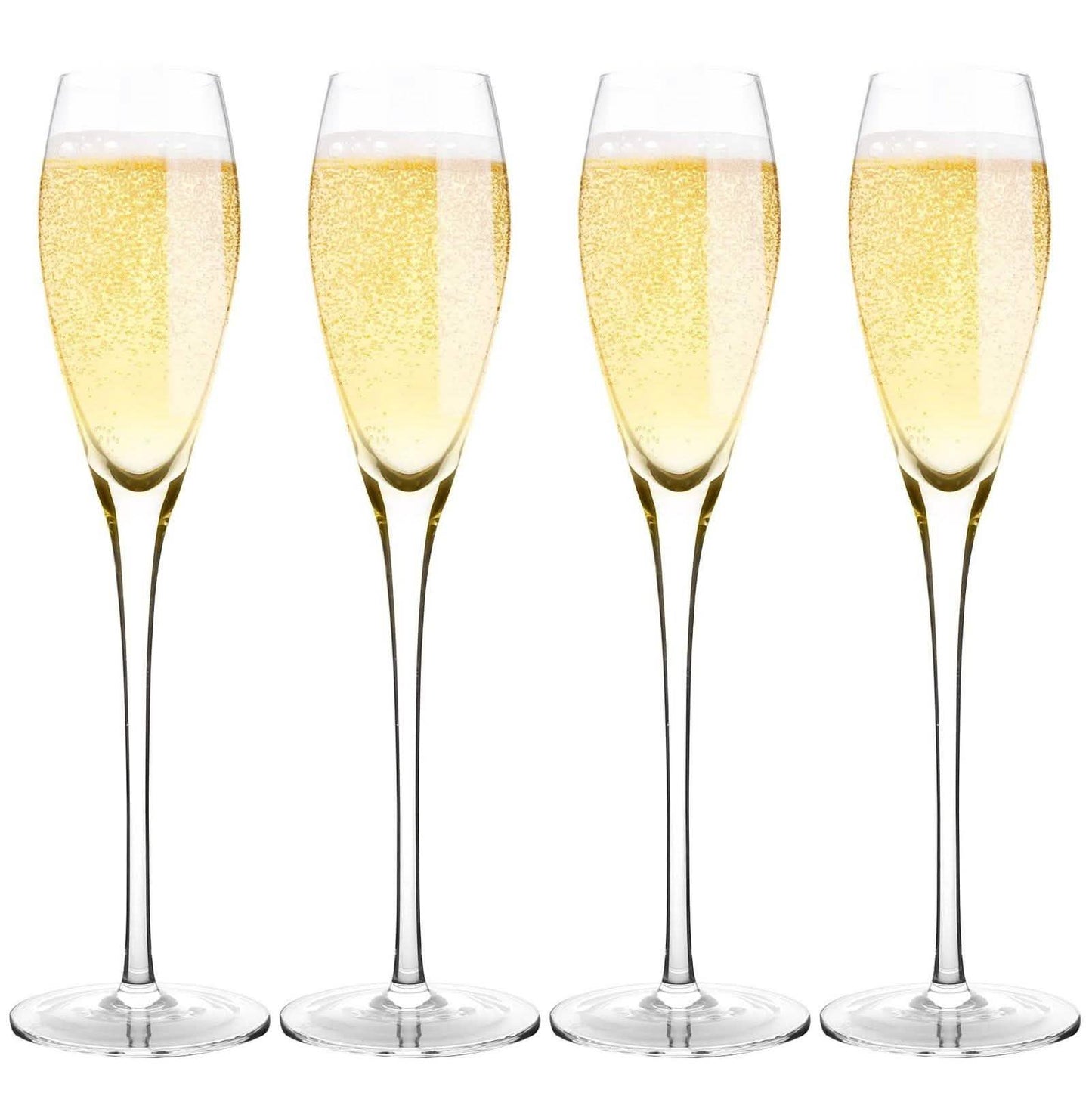 Paquete de 4: Copas de vino tinto/blanco de cristal soplado a mano estándar Bella Vino