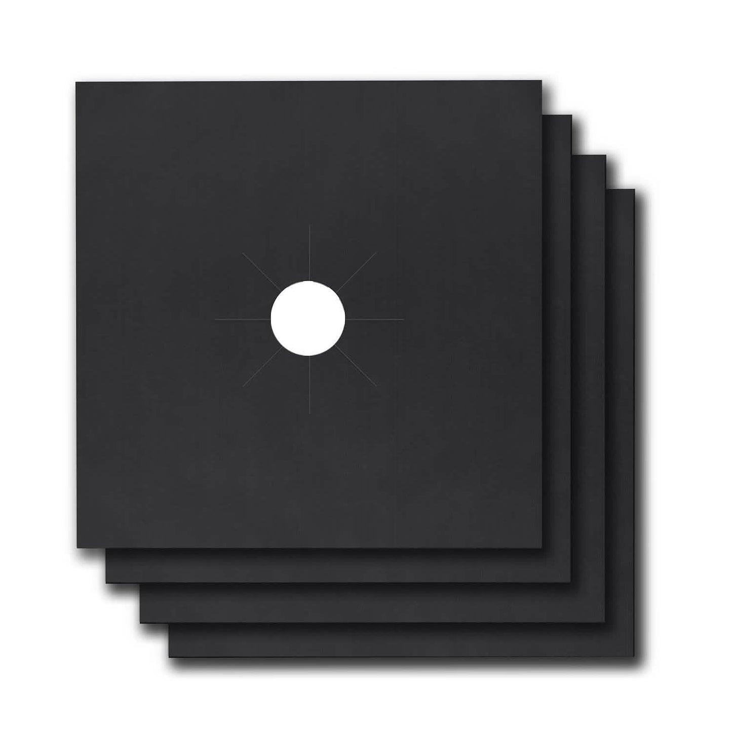 Paquete de 4: Protector de revestimiento reutilizable antiadherente para quemadores de estufa