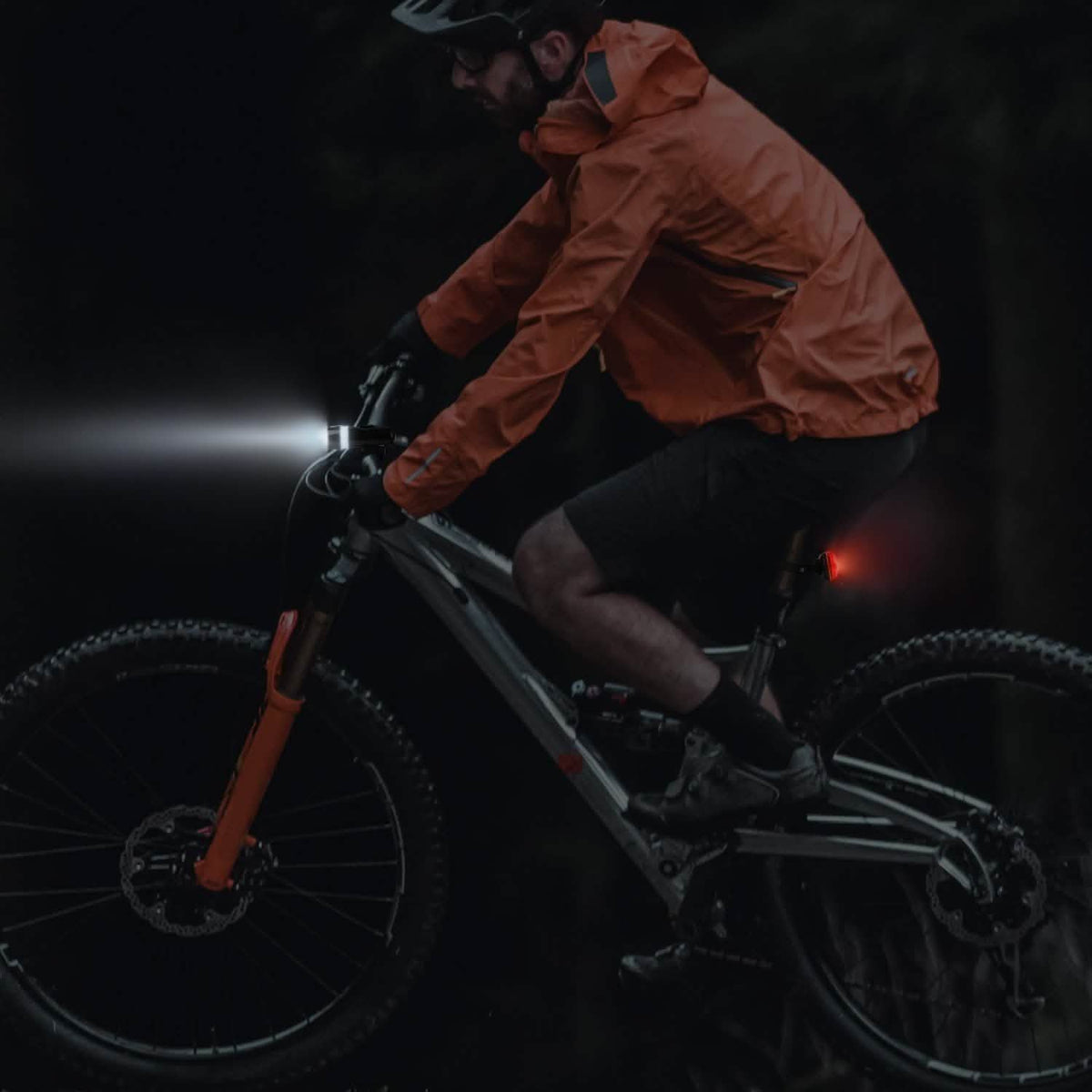 Juego de luces universales para bicicleta delanteras y traseras - Paquete de 4