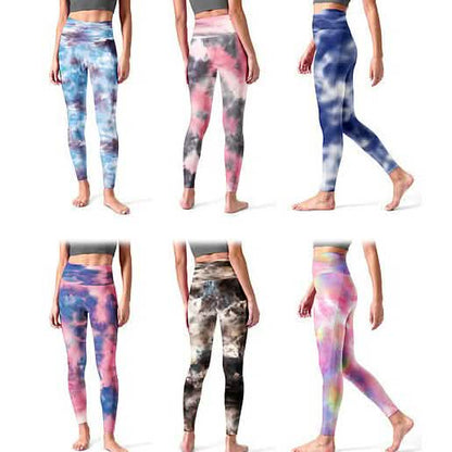 Paquete de 4: Leggings tie-dye de tiro alto ultrasuaves para mujer