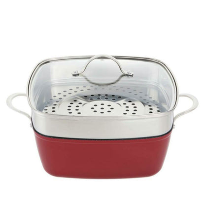 Juego de sartén cuadrada para saltear de 4 piezas Curtis Stone Dura-Pan Chef (reacondicionado)