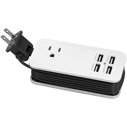Estación de carga USB de 4 puertos con cable de extensión de CA individual