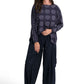 Pima Cotton Circles Luxury Boxy Tee - Midnight