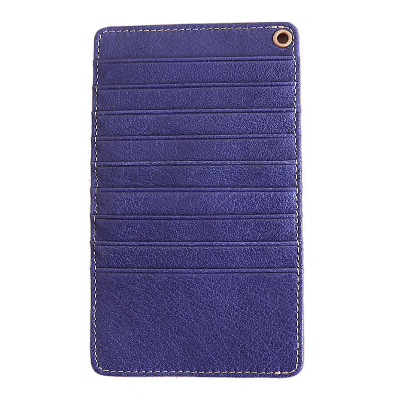 Men's Short Handmade Genuine Leather Bank Simple Card Holder