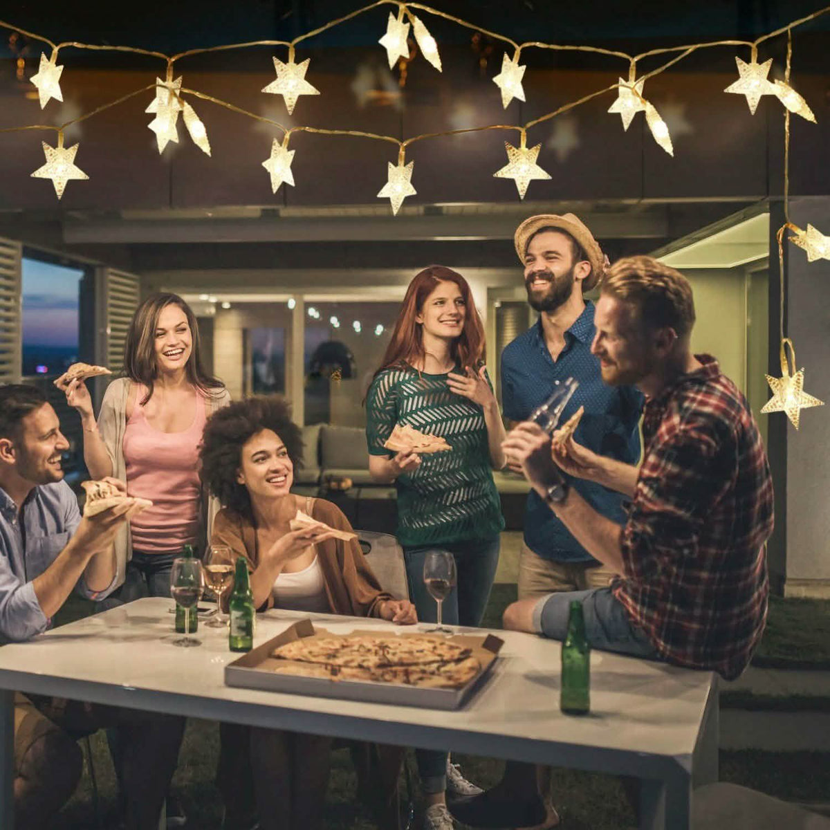 Guirnalda de luces de hadas de estrellas de 40 LED y 4 m (13.12 pies)