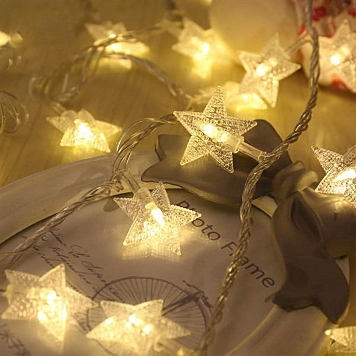 Guirnalda de luces de hadas de estrellas de 40 LED y 4 m (13.12 pies)