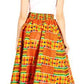 Sakkas Asma Convertible Traditional Wax Print Adjustable Strap Maxi Skirt | Dress