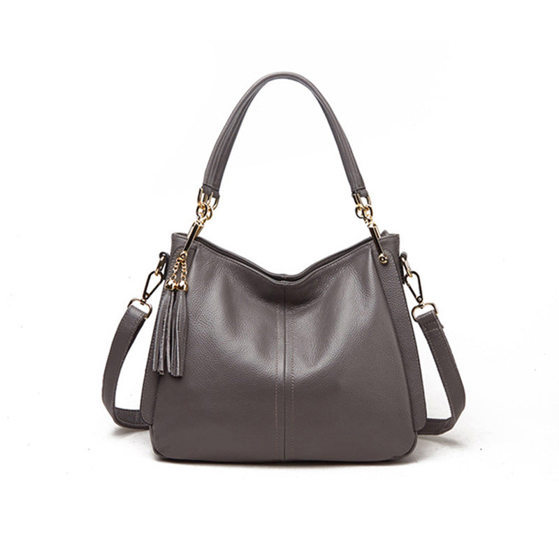 Graceful Women's Korean Fashion Leather Simple Shoulder Bags
