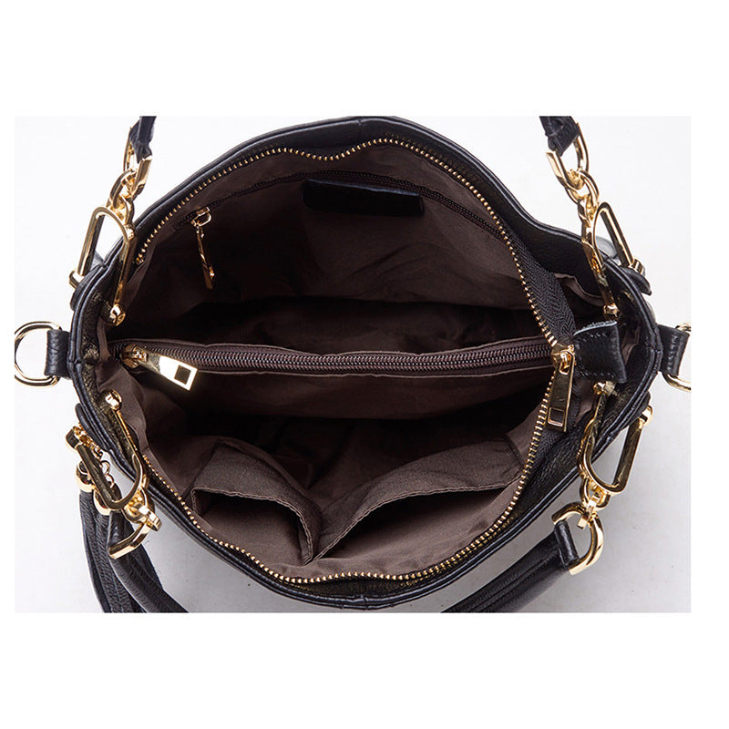 Graceful Women's Korean Fashion Leather Simple Shoulder Bags