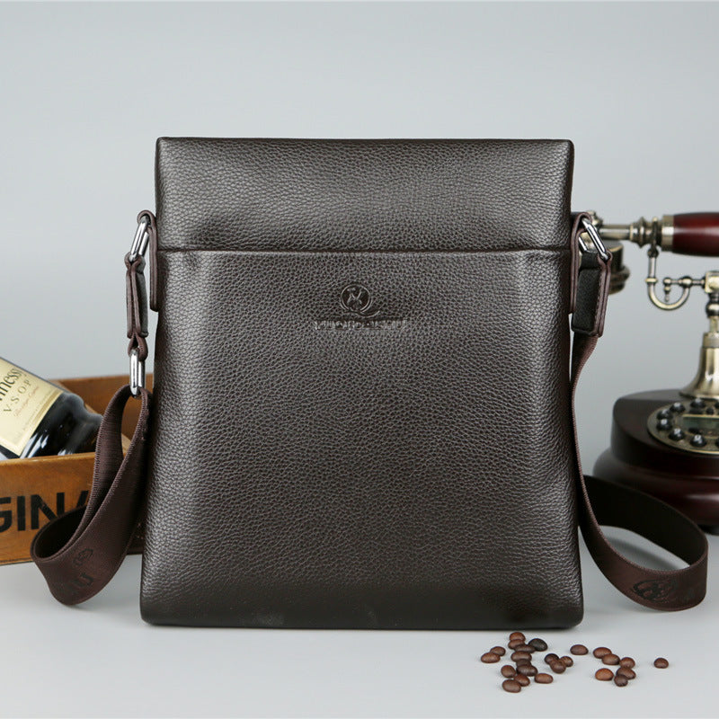 Men's Cool Kangaroo Business Authentic Leather Tactile Men's Shoulder Bags
