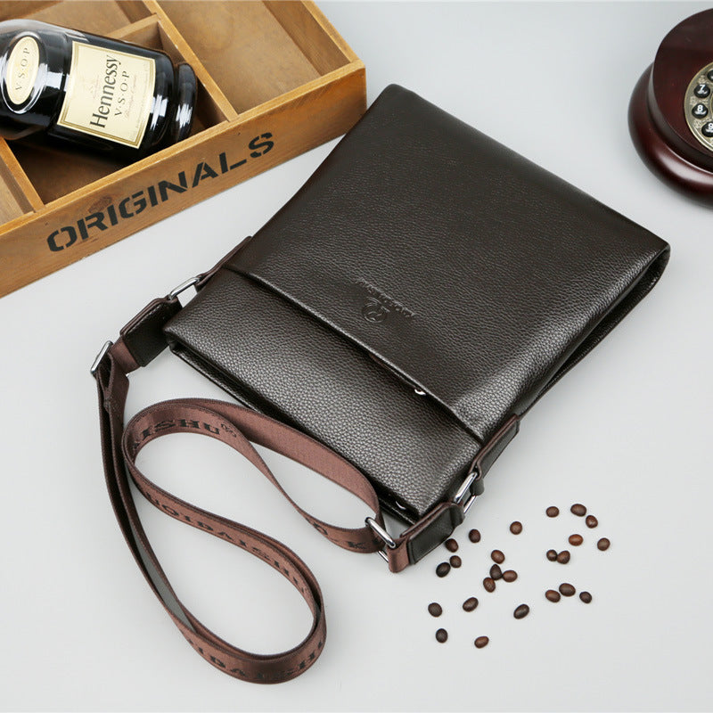 Men's Cool Kangaroo Business Authentic Leather Tactile Men's Shoulder Bags