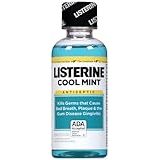 Listerine Cool Mint Antiséptico Enjuague Bucal de Viaje para el Mal Aliento 3.2 oz