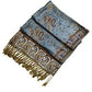 Sakkas Double Layer Jacquard Paisley Pashmina Shawl / Wrap / Stole