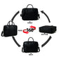 Texas Black Leather Briefcase