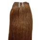 Extensiones de cabello 100% humano liso virgen castaño medio