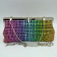 Rhinestone Evening Clutch Bag with Detachable Chain Shoulder Strap and Crystal Embellished Clasp