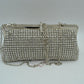 Rhinestone Evening Clutch Bag with Detachable Chain Shoulder Strap and Crystal Embellished Clasp