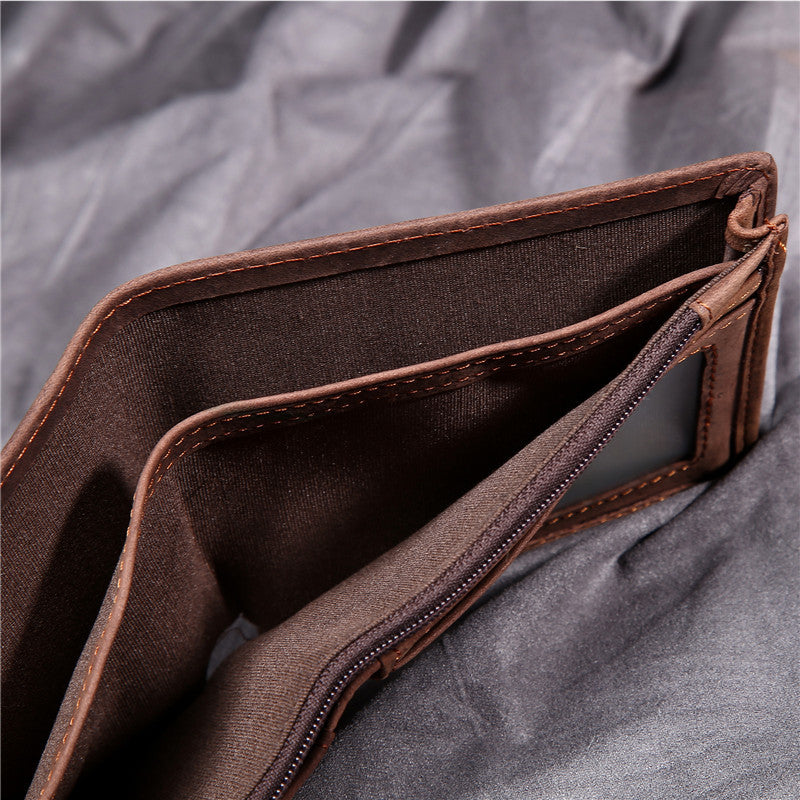 Horse Leather Thickened Real Man's Short Ladies Wallets