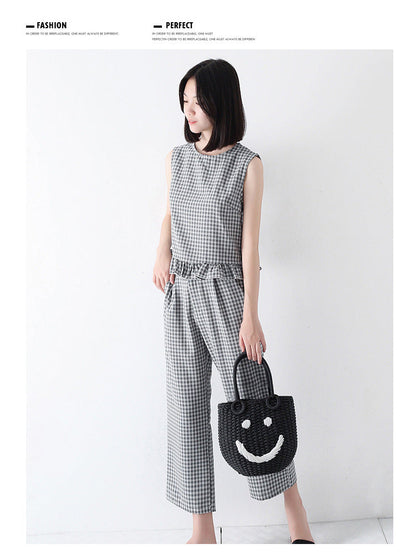 Smiley Straw Summer Woven Vacation Beach Handbags