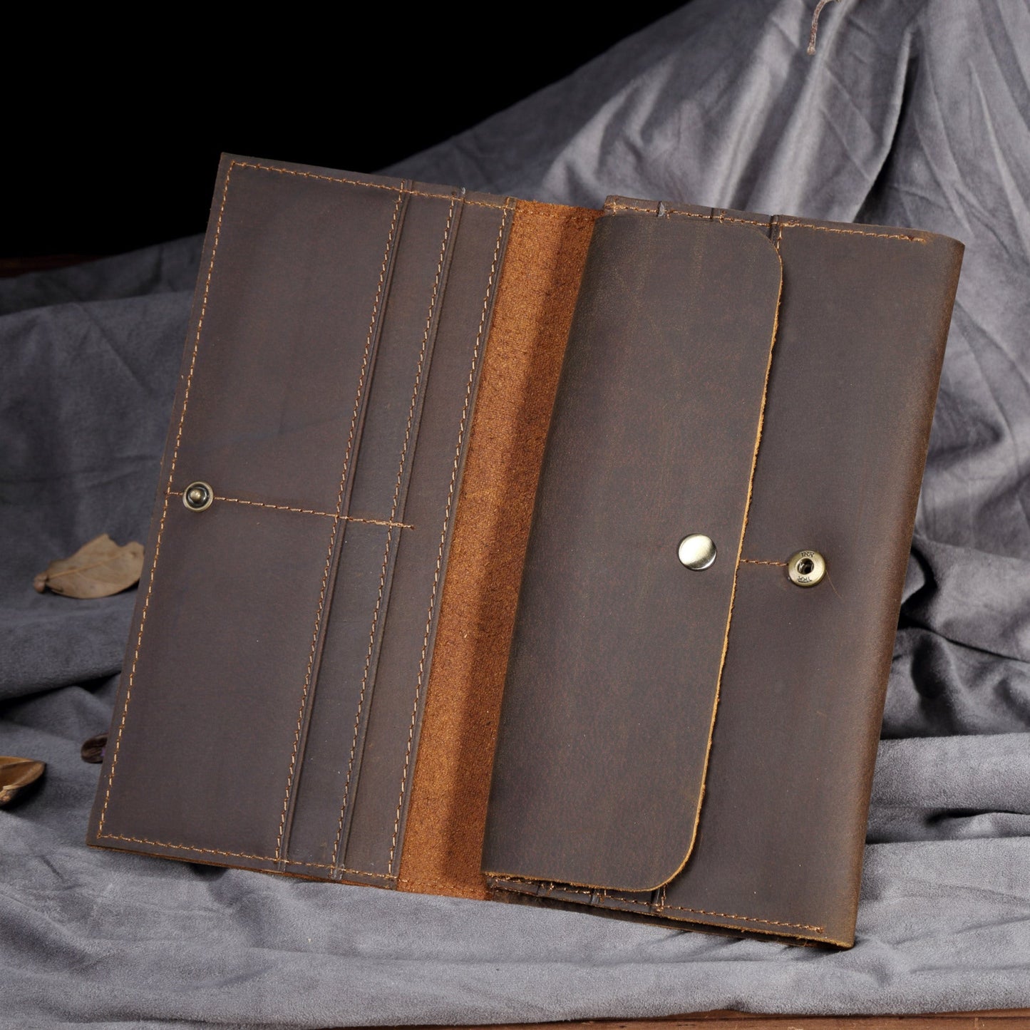 Women's & Men's First Layer Cowhide Crazy Horse Leather Men's Wallets