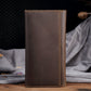 Men's Leather Thick Long First Layer Cowhide Ladies Wallets