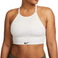 Nike Womens Indy Seamless Ribbed Light-Support Non-Padded Sports Bra (US Alpha Medium Regular Regular White)
