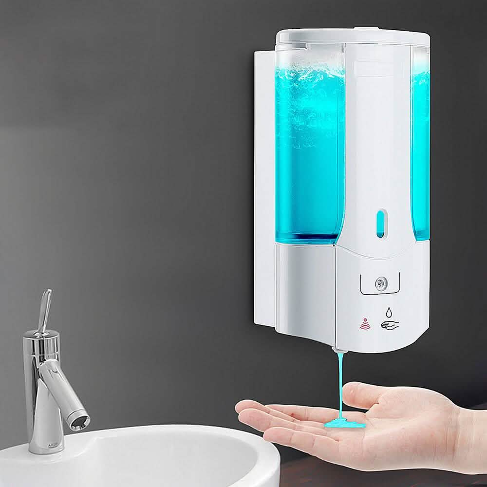 Dispensador de jabón automático sin contacto con sensor infrarrojo de pared de 450 ml