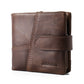 Men's First Layer Cowhide Vintage Zipper Leather Men's Wallets