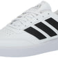 adidas Womens Courtblock Sneaker White/Black/Silver Metallic 6.5