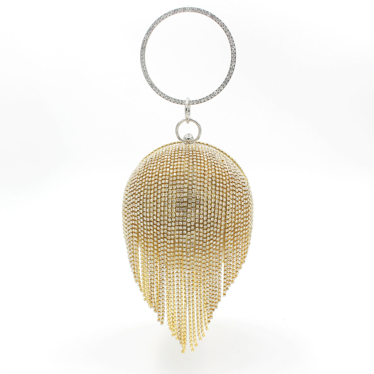 Women's Rhinestone Banquet Clutch Fringe Tape Bracelet Evening Bags