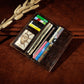 Men's Oil Waxed Leather Retro Simple Large Capacity Three-dimensional Men's Wallets