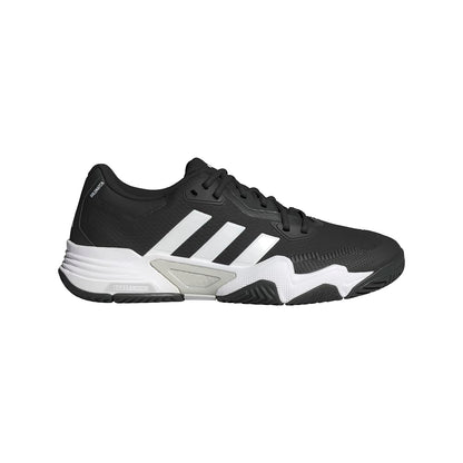 adidas Mens Solematch Control 2 Tennis Sneaker Black/White/Silver Metallic 6.5