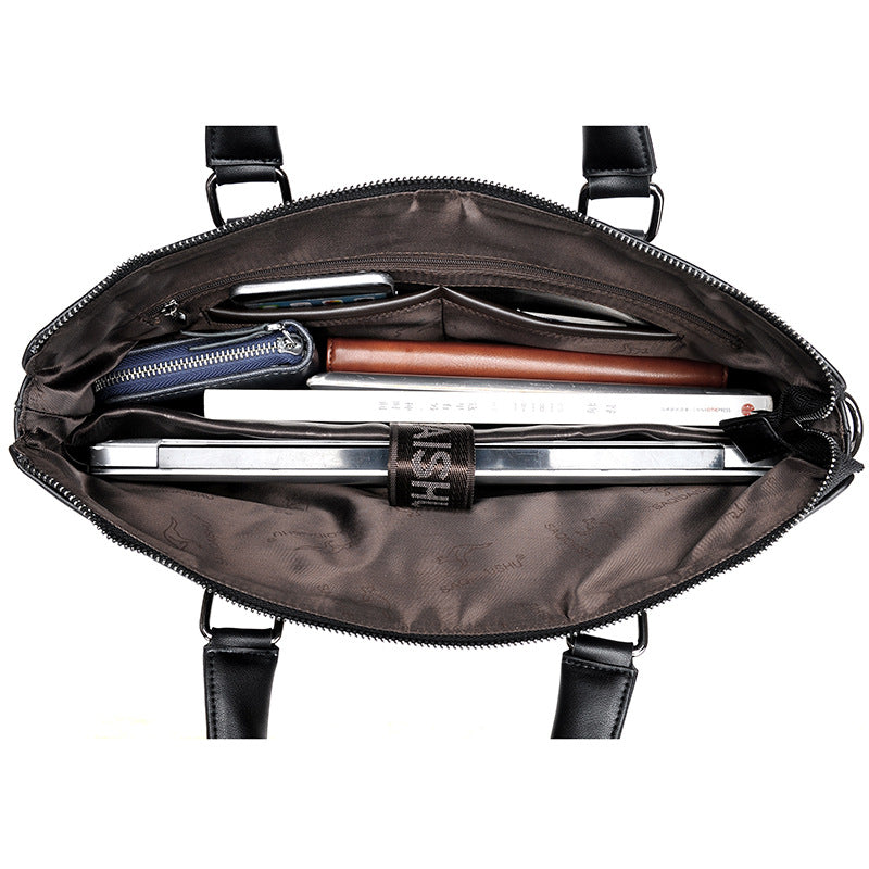 Slouchy Men's Man Business Horizontal Multifunctional Men's Handbags
