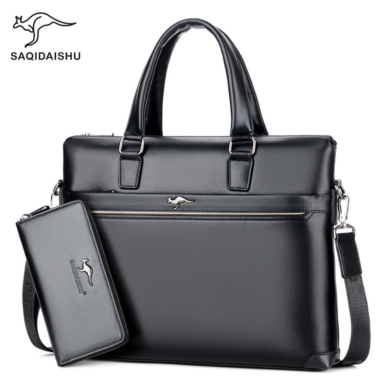 Slouchy Men's Man Business Horizontal Multifunctional Men's Handbags