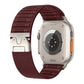 Correas de tela compatibles con Apple Watch Ultra Band 49mm 46mm 45mm 44mm 42mm 38mm 40mm 41mm para hombres y mujeres, correa deportiva de nailon para iWatch Series Ultra SE 10 9 8 7 6 5 4 3 2 1 (vino tinto 42mm(Serie 3)/44mm/45mm/46mm/49mm)