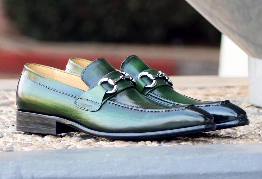 Carrucci Calfskin Loafer - Green