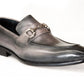 Carrucci Burnished Calfskin Belt - Grey