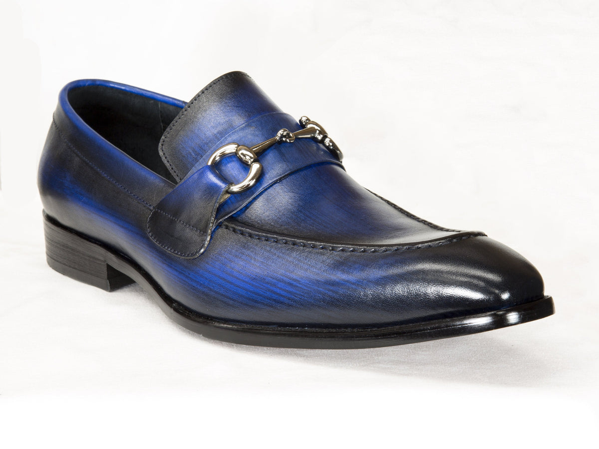 Carrucci Calfskin Loafer - Blue