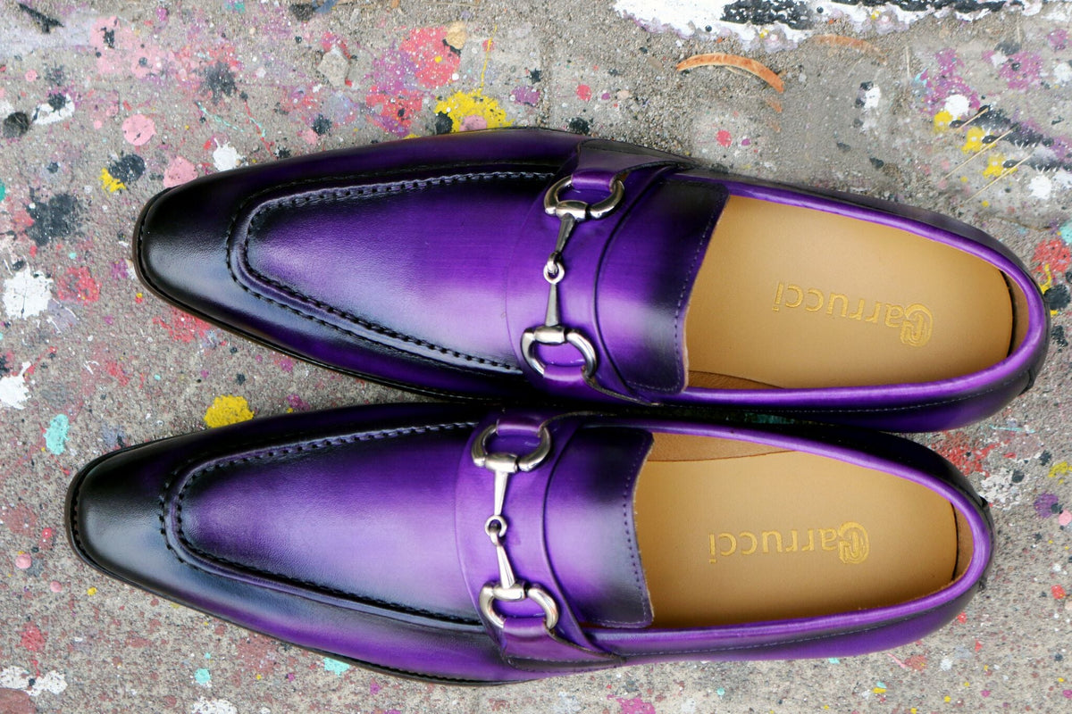 Carrucci Calfskin Loafer - Purple