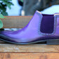 Carrucci Burnished Calfskin Belt - Purple