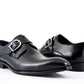 Carrucci Calfskin Monkstrap - Black