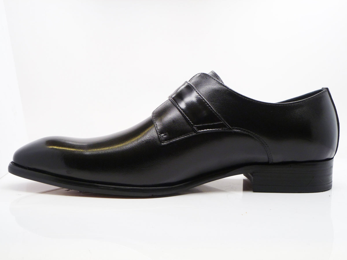 Carrucci Calfskin Monkstrap - Black
