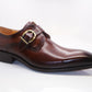 Carrucci Calfskin Monkstrap - Chestnut