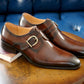 Carrucci Calfskin Monkstrap - Chestnut