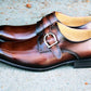 Carrucci Calfskin Monkstrap - Chestnut