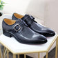 Carrucci Burnished Calfskin Belt - Grey