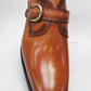 Carrucci Monkstrap Calfskin Shoe - Cognac