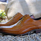 Carrucci Burnished Calfskin Oxford - Cognac