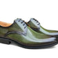 Carrucci Burnished Calfskin Oxford - Olive
